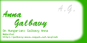 anna galbavy business card